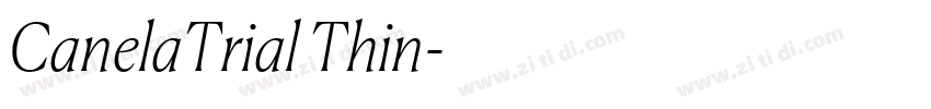 CanelaTrial Thin字体转换